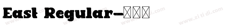 East Regular字体转换